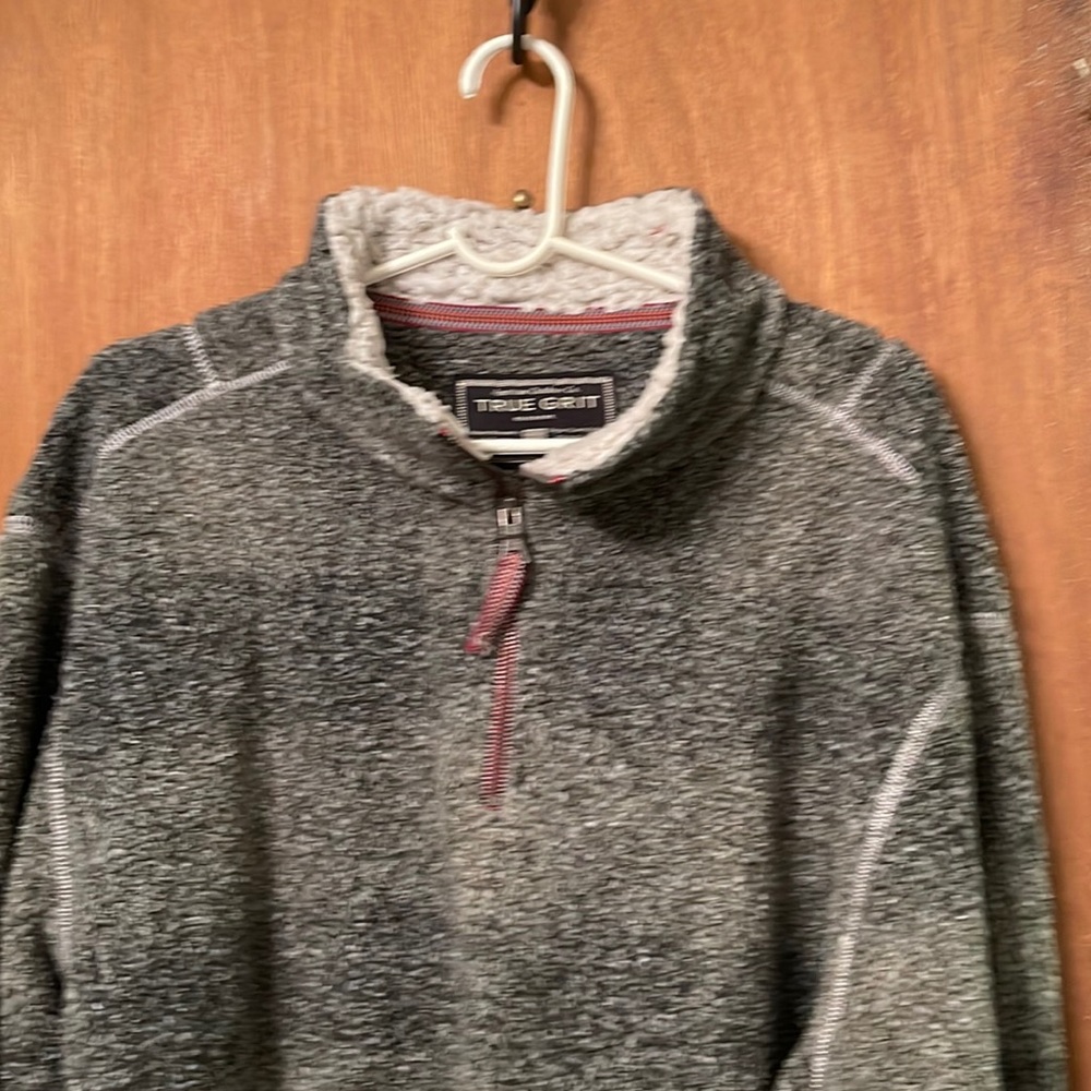 TRUE GRIT MEN’S FROSTY TIPPED PILE 1/4 ZIPPER PULLOVER XXL EX COND 100% COTTON